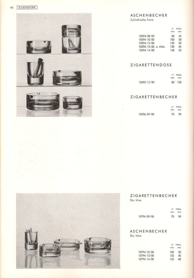 Katalog 1973, Seite 60, Aschenbecher