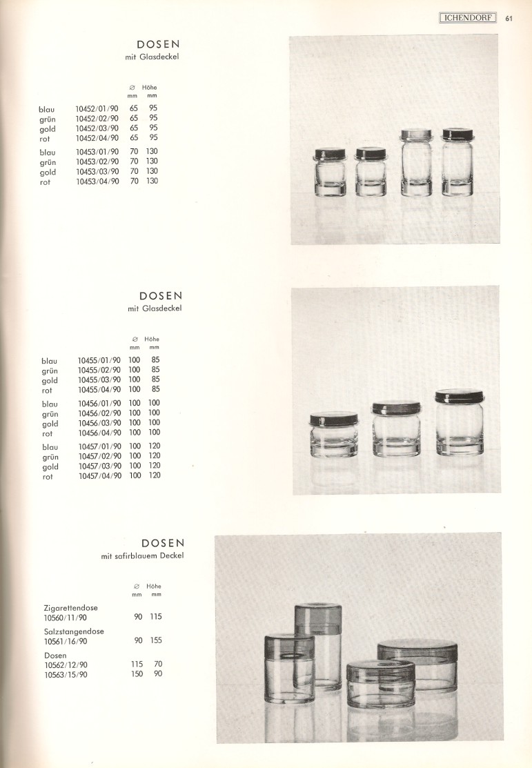 Katalog 1973, Seite 61, Dosen