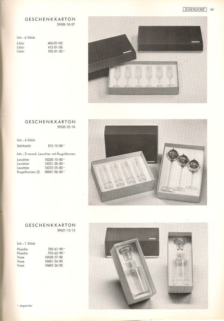 Katalog 1973, Seite 65, Geschenkkarton